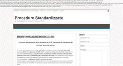 Desktop Screenshot of procedurestandardizzate.org